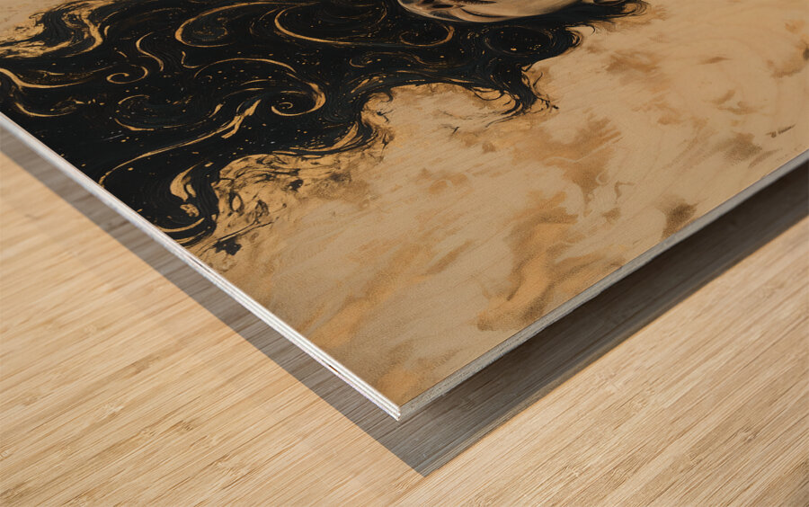 DM-Modern Portrait 0003 Wood print