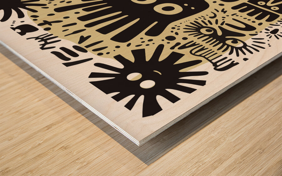 DM-Doodle 003 Wood print