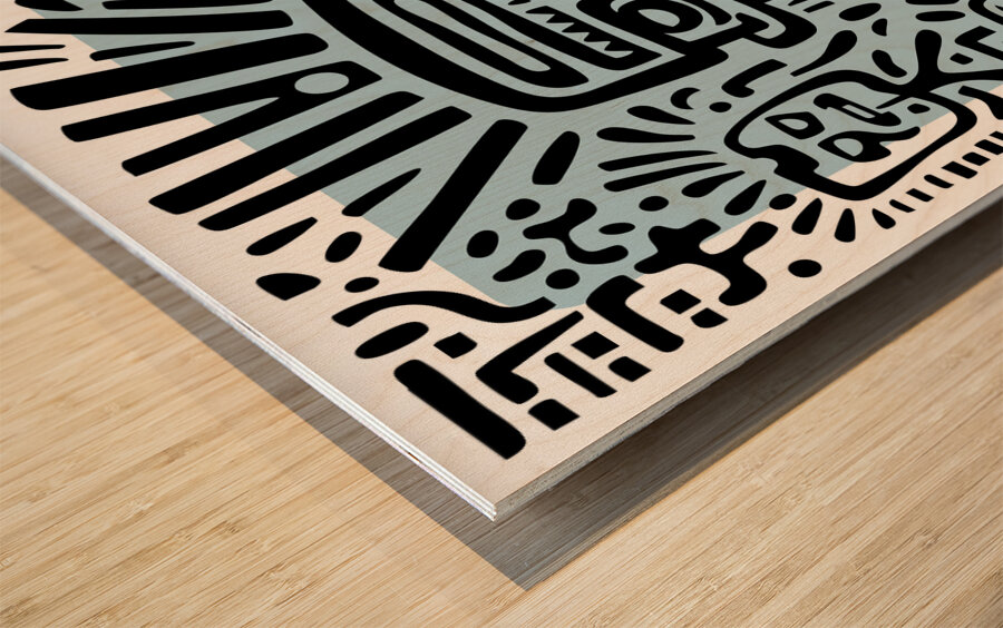 DM Doodle 001 Wood print