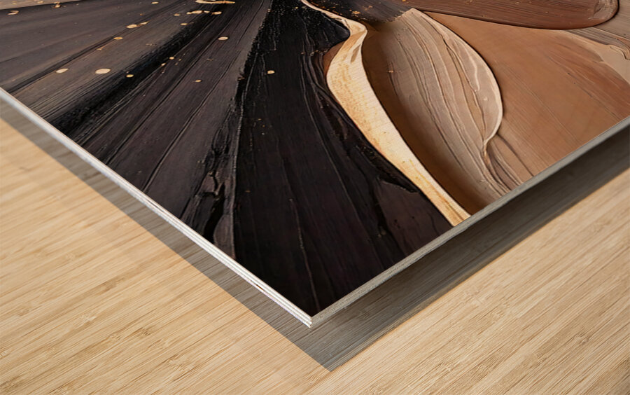 DM  Golden Floral 005 Wood print