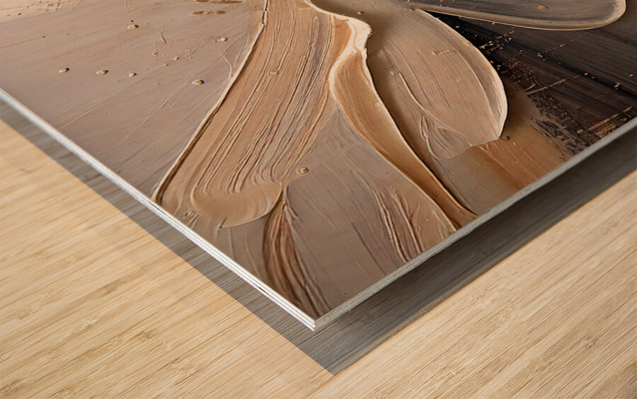 DM  Golden Floral 002 Wood print