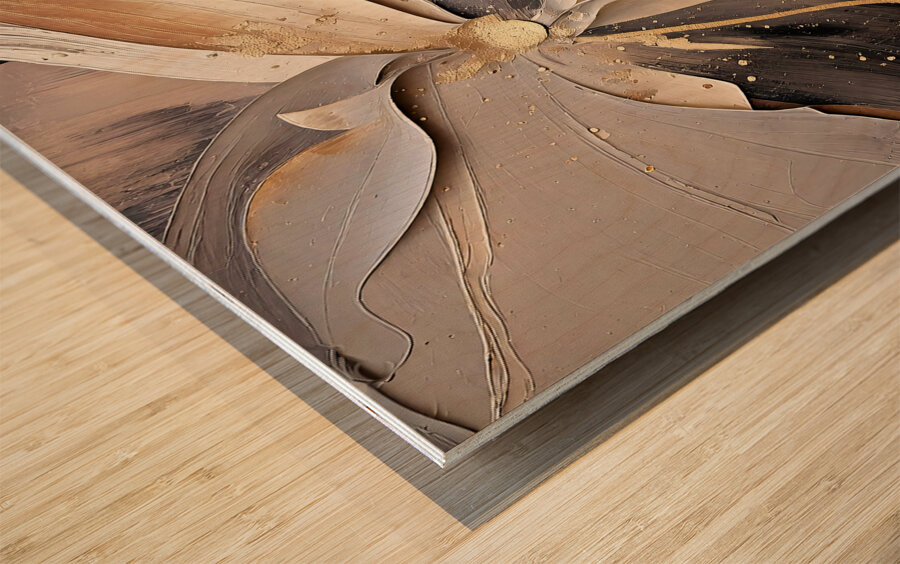 DM  Golden Floral 012 Wood print