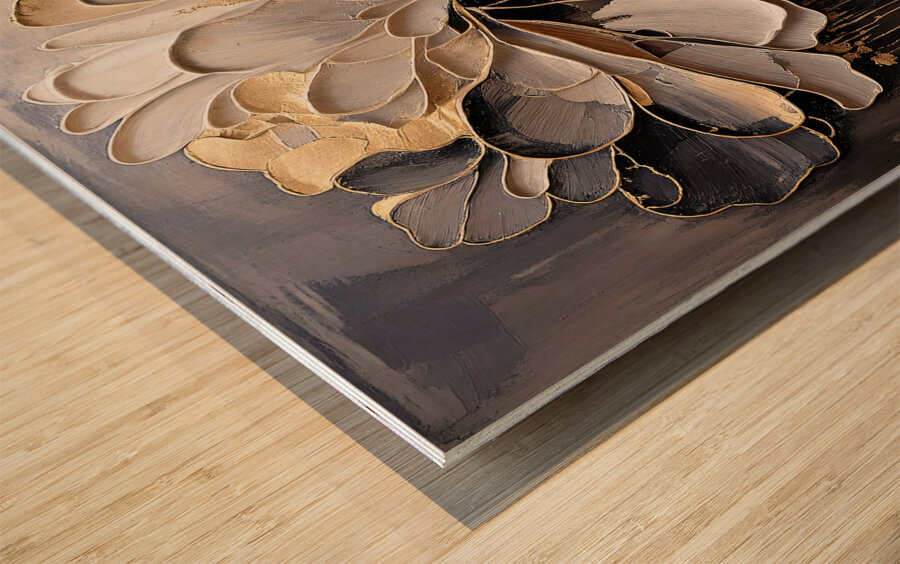 DM-Golden Flower 013 Wood print