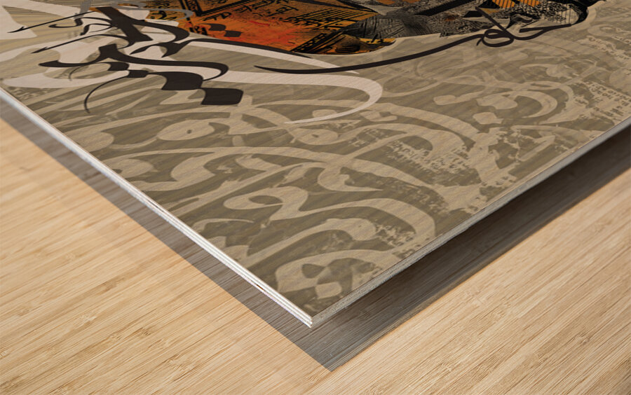 DM-Dance of Word 003 Wood print